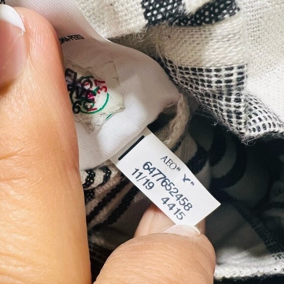 American Eagle Outfitters Striped Short Sleeve Jumpsuit with Tie Waist Size XS - Picture 13 of 13